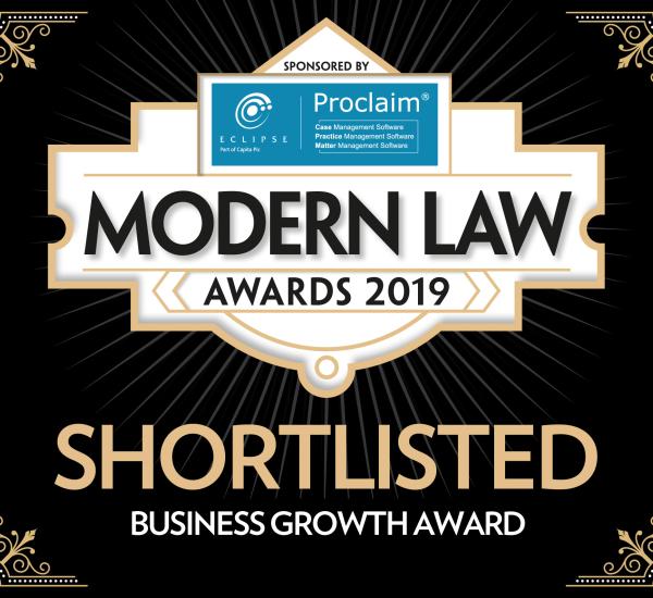 Unpaid genomineerd voor Modern Law Awards